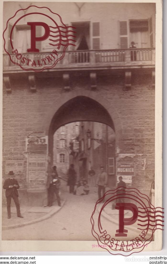 Fotograf&iacute;a antigua: 1887 HY&Egrave;RES LES PALMIERS VAR FRANCE 16*10CM CABINET PHOTOGRAPHS