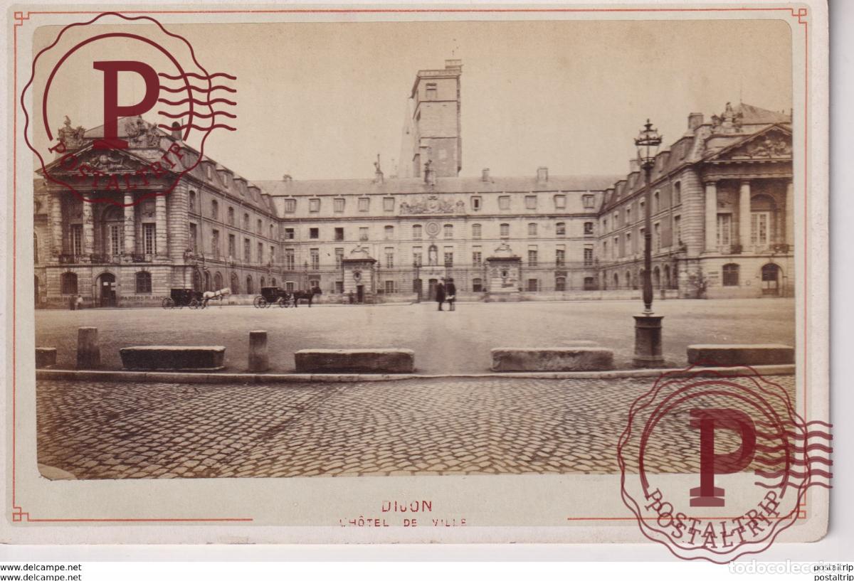 Antique Photography: DIJON HOTEL DE VILLE FRANCE 16*10CM CABINET PHOTOGRAPHS