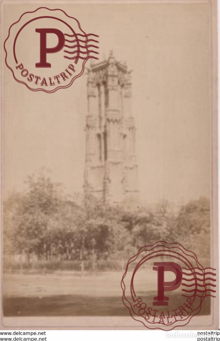 Antique Photography: PARIS TOUR ST JACQUES 16*10CM CABINET PHOTOGRAPHS