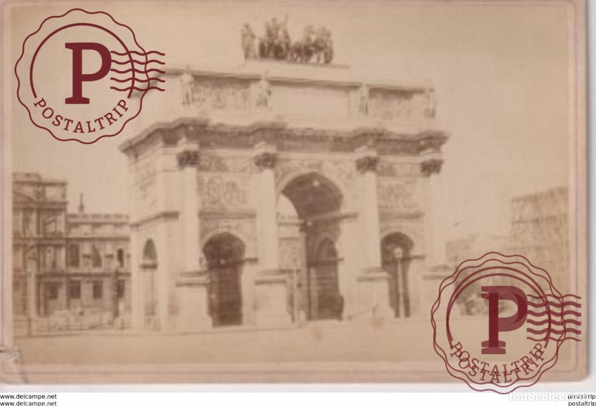 Fotograf&iacute;a antigua: PARIS ARC DU CARROUSEL 16*10CM CABINET PHOTOGRAPHS