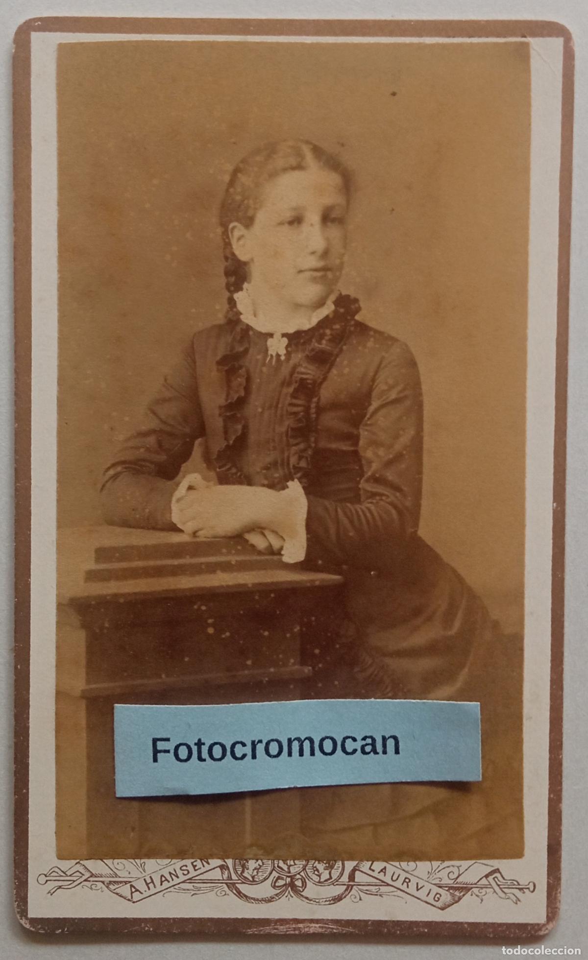 Fotograf&iacute;a antigua: CDV. FOT&Oacute;GRAFO. A. HANSEN. LAURVIG