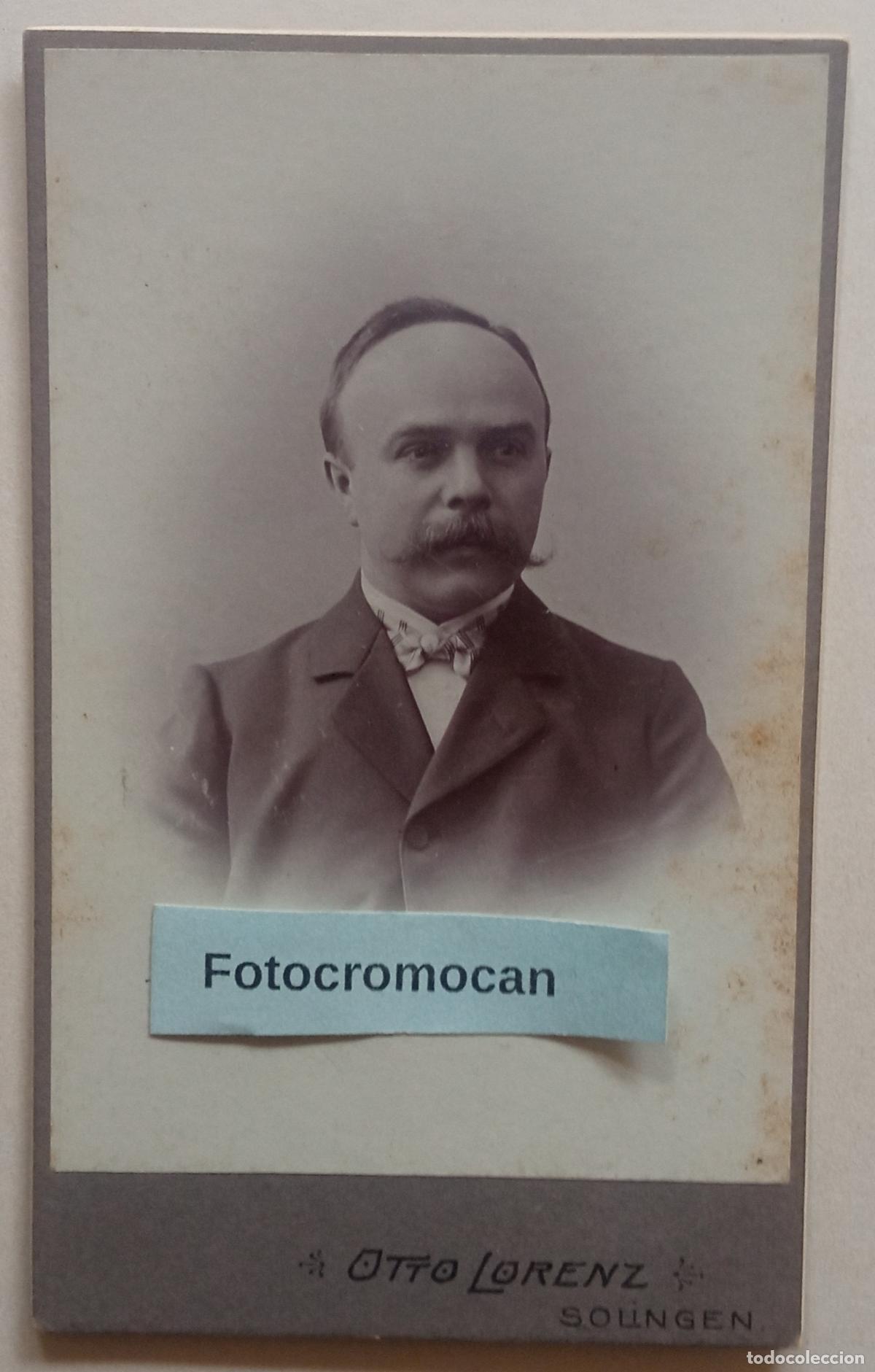 Fotograf&iacute;a antigua: CDV. FOT&Oacute;GRAFO. OTTO LORENZ. SOLINGEN