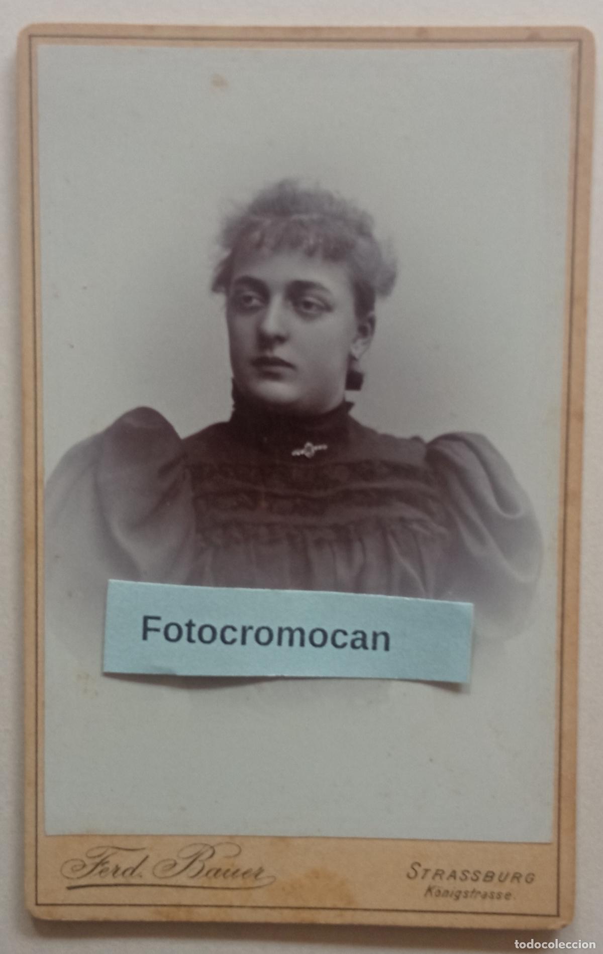 Fotograf&iacute;a antigua: CDV. FOT&Oacute;GRAFO. FERD. BAUER. STRASSBURG