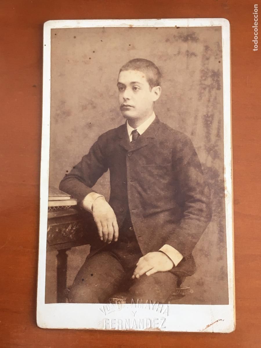 Fotograf&iacute;a antigua: foto carta de visita original fotografo viuda de amayra y fernandez madrid