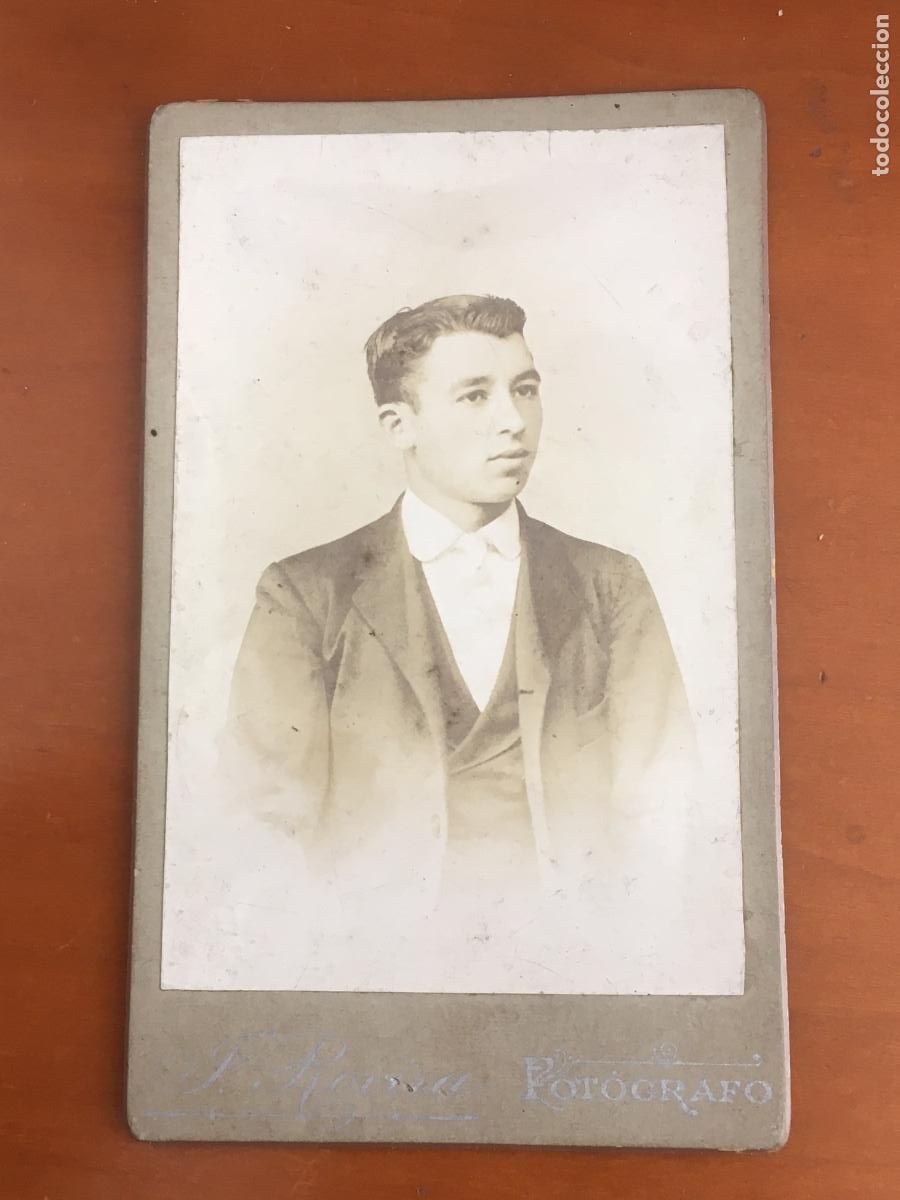 Fotograf&iacute;a antigua: foto carta de visita original fotografo jose rovira barcelona