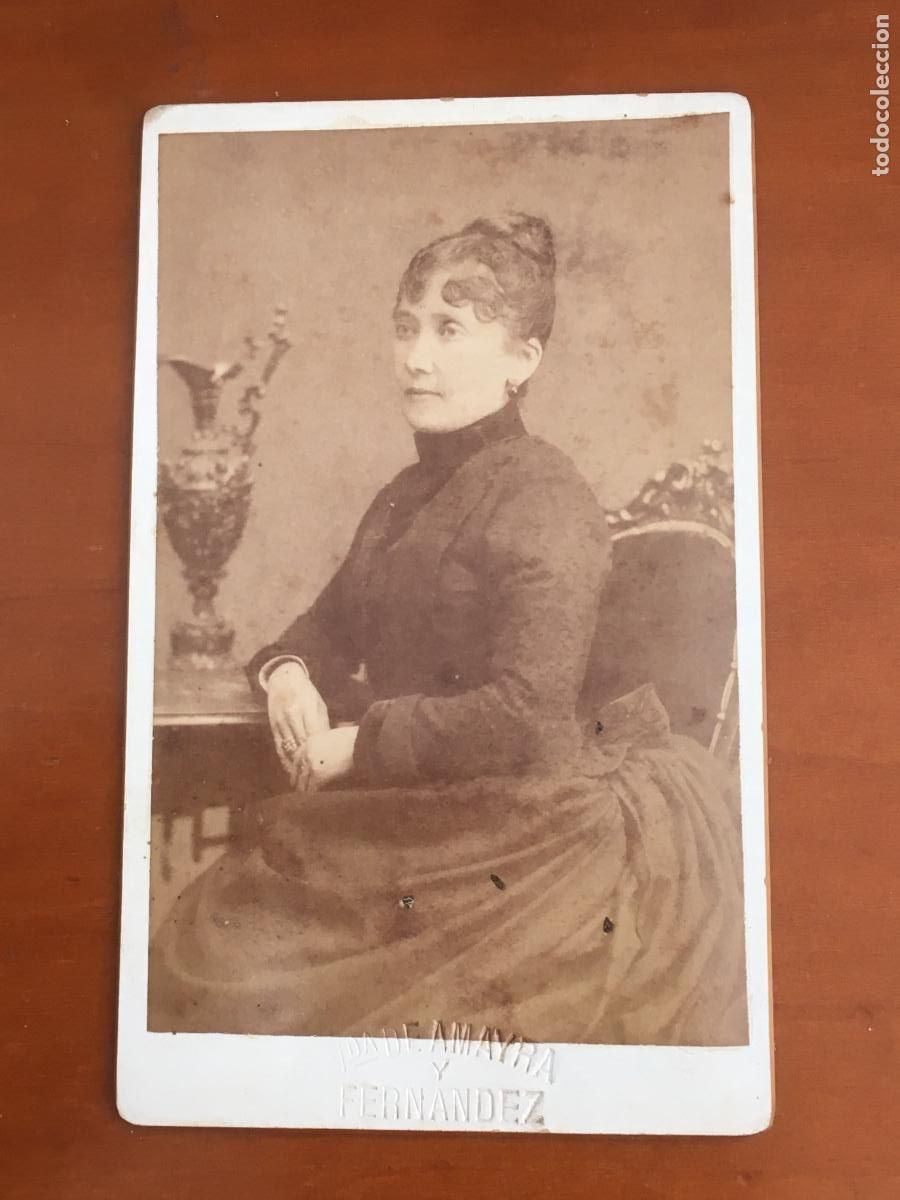 Fotograf&iacute;a antigua: foto carta de visita original fotografo viuda de amayra y fernandez madrid