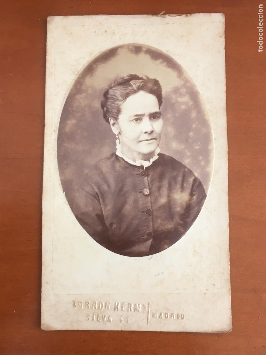 Fotograf&iacute;a antigua: foto carta de visita original fotografo torron hermanos madrid