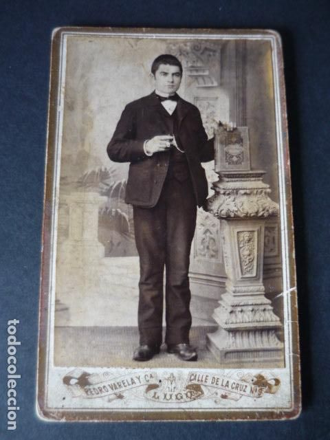 Antique Photography: LUGO VARELA FOTOGRATO RETRATO DE CESAREO LOPEZ LOPEZ MAUDIN CARTE DE VISITE