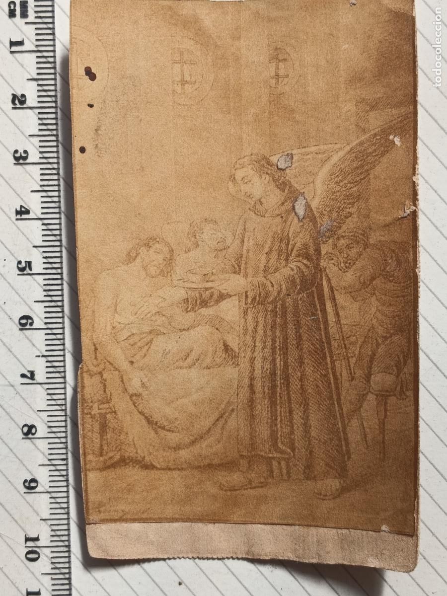 Fotograf&iacute;a antigua: Angel. Imagen religiosa. Tipo carte de visite