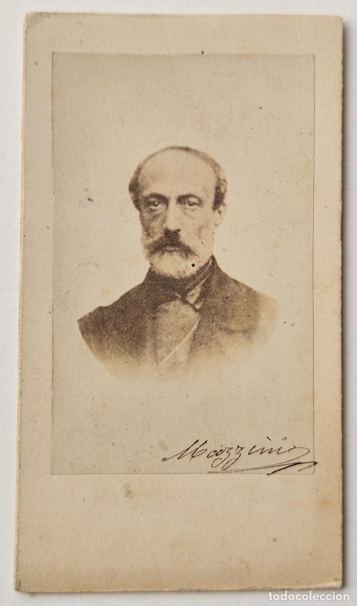 Antique Photography: Retrato de Giuseppe Mazzini, pol&iacute;tico y periodista italiano.