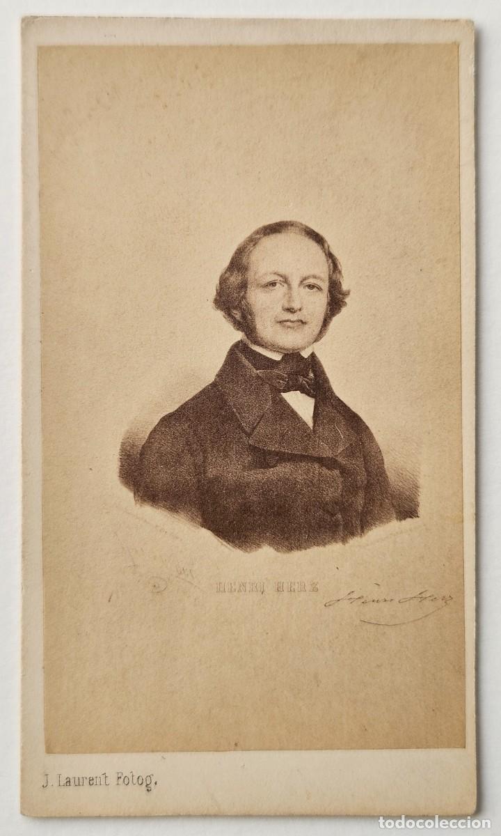 Fotograf&iacute;a antigua: Retrato de Henri Herz, pianista y fabricante de pianos. Fot. J. Laurent