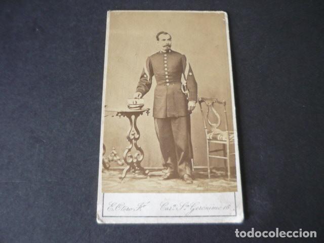 Antique Photography: CARTE DE VISITE RETRATO DE JUAN DE LARA MARCOS MILITAR E. OTERO FOTOGRAFO MADRID