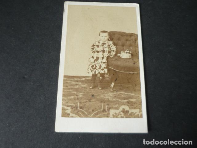 Antique Photography: CARTE DE VISITE RETRATO DE NI&Ntilde;O POUJADE FOTOGRAFO DE PARIS MADRID