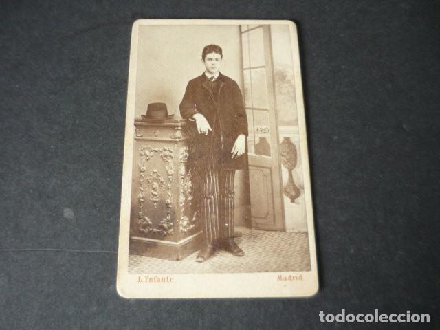 Antique Photography: CARTE DE VISITE RETRATO DE JOVEN L. YNFANTE FOTOGRAFO MADRID