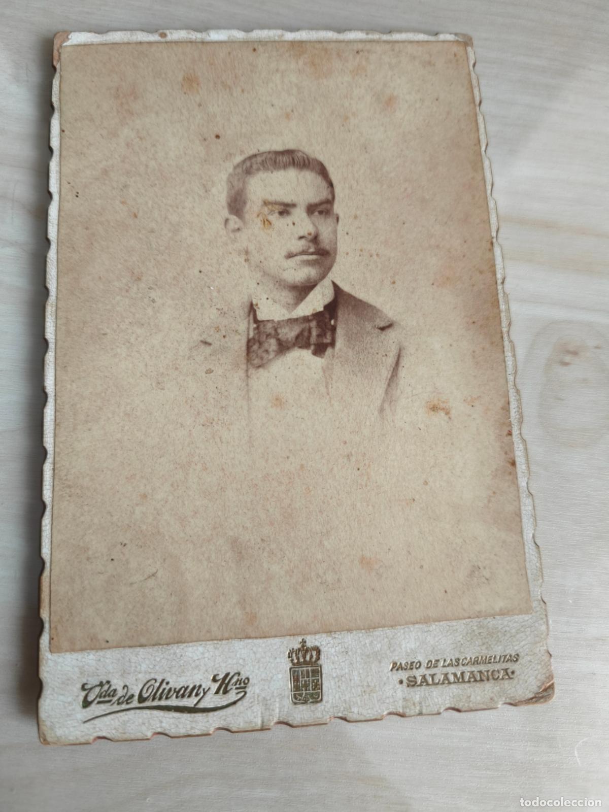 Fotografia antica: Viuda de Olivan y Hno. Paseo de las Carmelitas. Salamanca. Mide 8 x 12 cms.