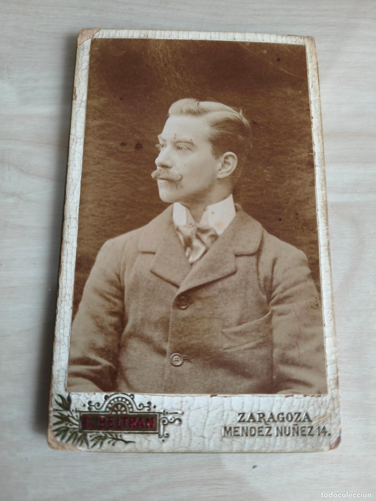 Fotografia antica: Retrato de caballero Estudio Beltran de Zaragoza