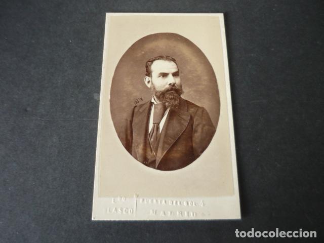 Photographie ancienne: CARTE DE VISITE RETRATO DE JUAN DE LARA MARCOS EDUARDO BLASCO FOTOGRAFO MADRID