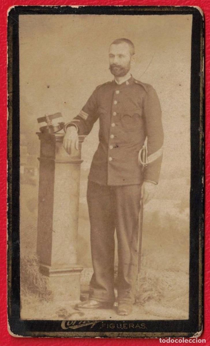 Fotograf&iacute;a antigua: Fotografo J. Corney - La Espa&ntilde;ola, Nueva, 13 y Blanch 8 Bajos - Sargento Ejercito Espa&ntilde;ol