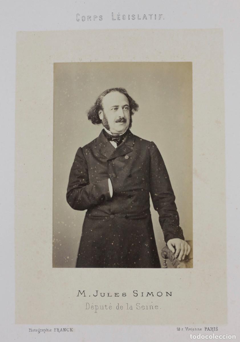 Fotografia antiga: M. JULES SIMON, DIPUTADO DE LA SEINE, FOTO FRANCK, PAR&Iacute;S.