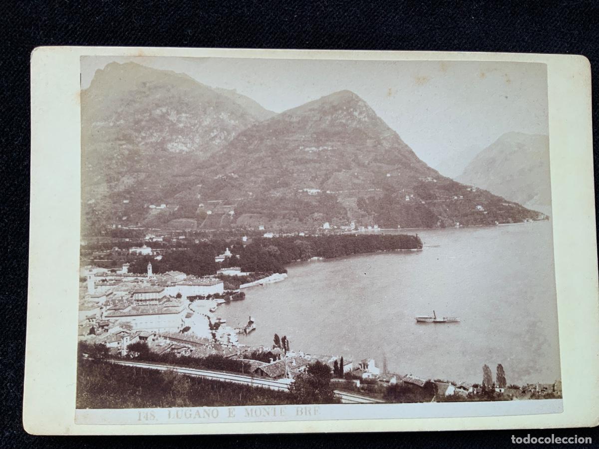Fotograf&iacute;a antigua: Antigua fotografia del siglo XIX, Lugano e monte bre, carte de visite.