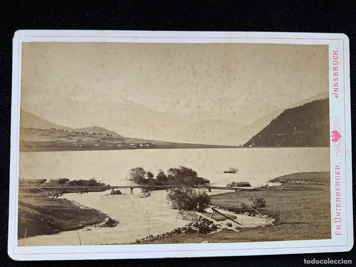 Fotograf&iacute;a antigua: Fotografia siglo XIX, haider-see von st. Valentin aus. carte visite. Tirol, fr unterberger, innsbruc
