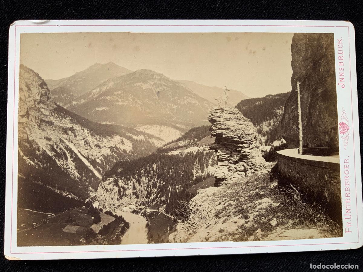 Fotograf&iacute;a antigua: Fotografia siglo XIX, de ruta por el tirol, unterberger innsbruck, carte visite.