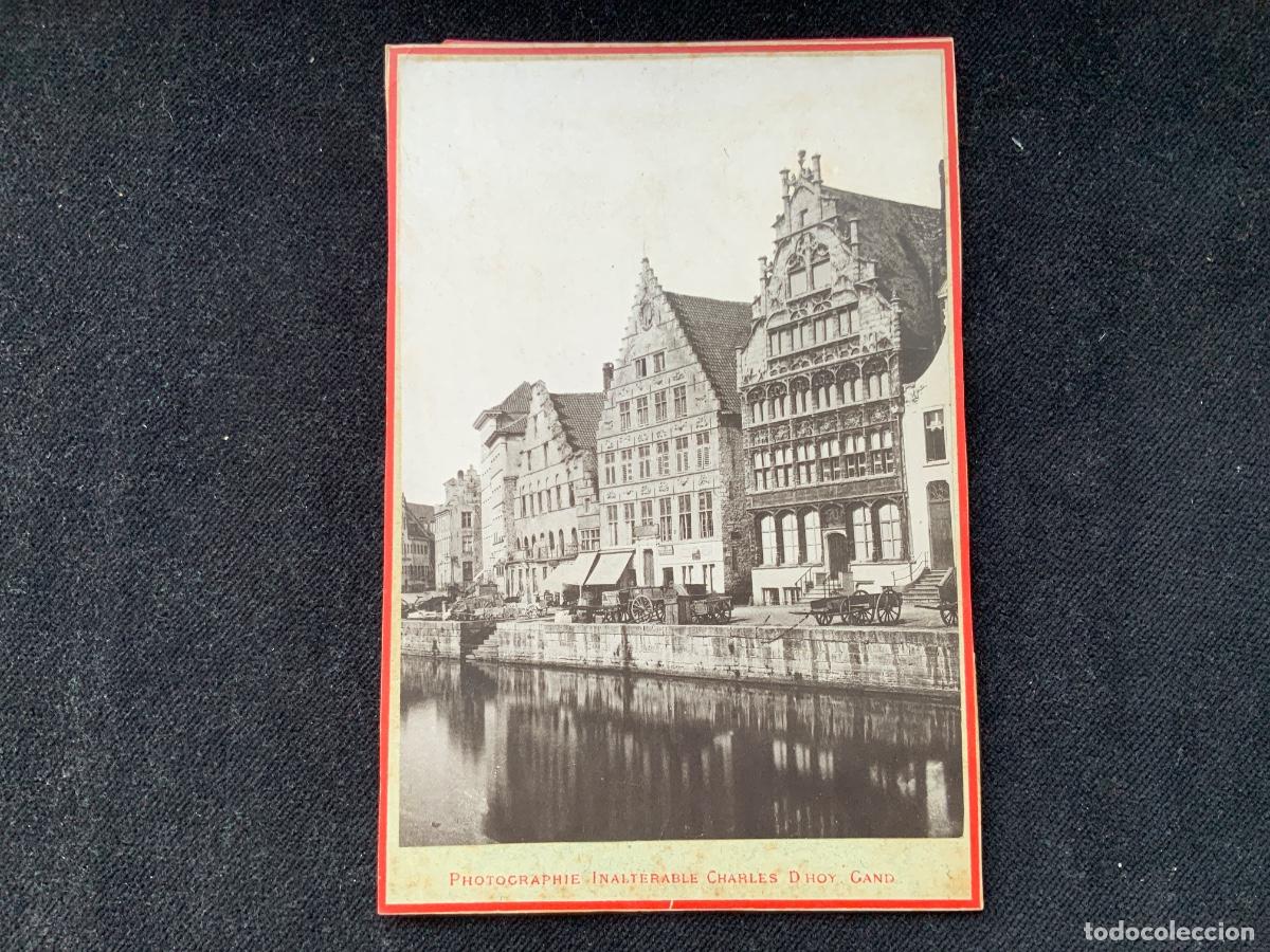 Fotograf&iacute;a antigua: Fotografia siglo XIX, photographie inalterable charles dhoy gand. Canal y casas?, carte visite.