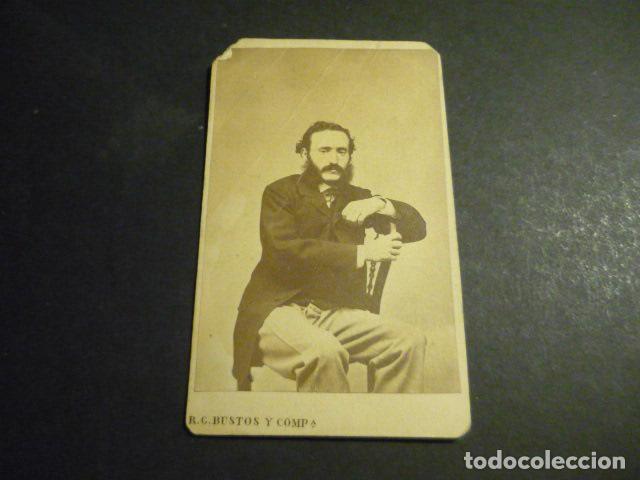 Fotograf&iacute;a antigua: CARTE DE VISITE RETRATO DE ENRIQUE CRUZADO R. C. BUSTOS FOTOGRAFO MADRID