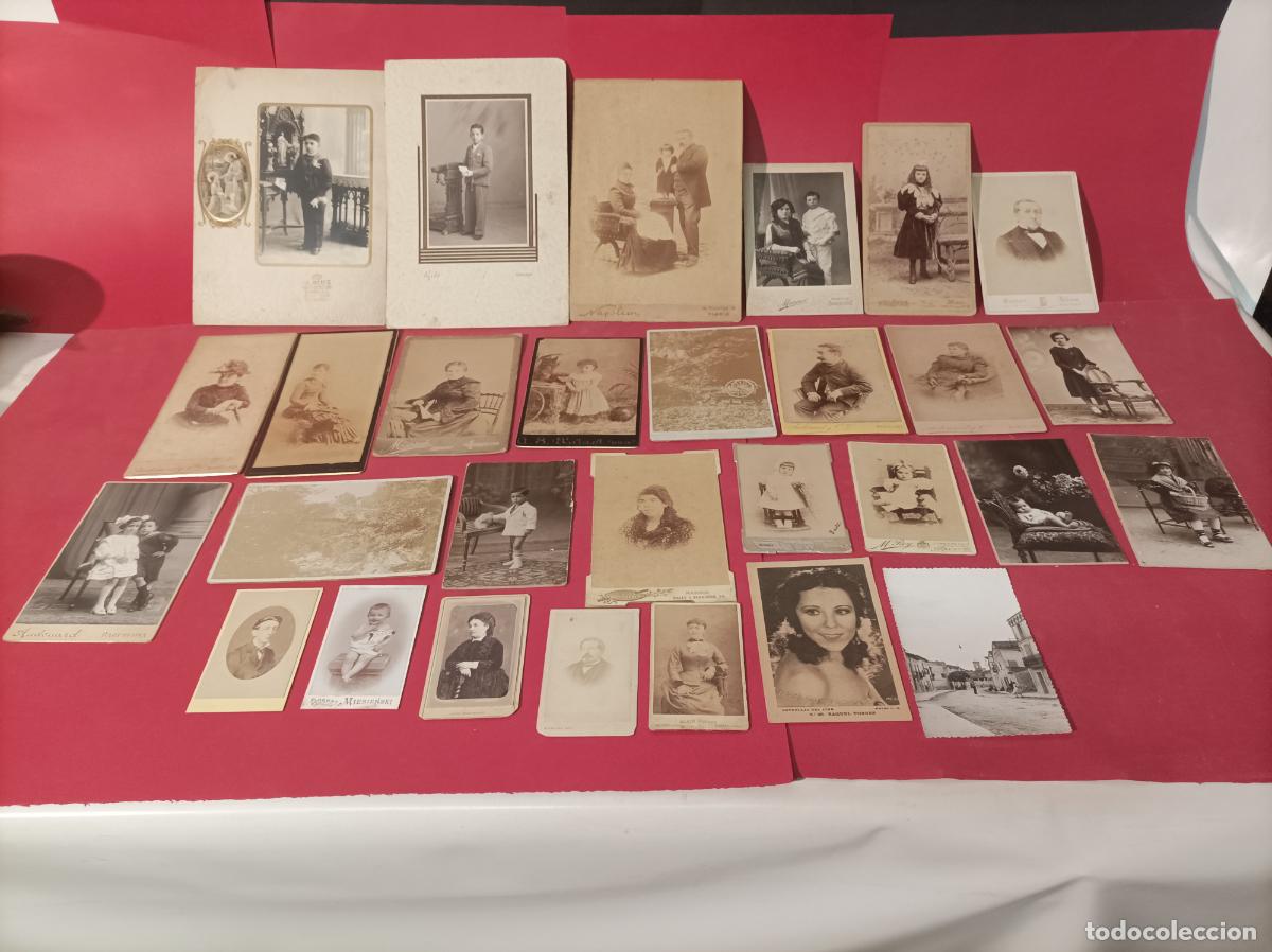 Fotograf&iacute;a antigua: LOTE VARIADO DE CARTAS DE VISITA - FOTOGRAF&Iacute;AS - ALBUMINA - TARJETA POSTAL