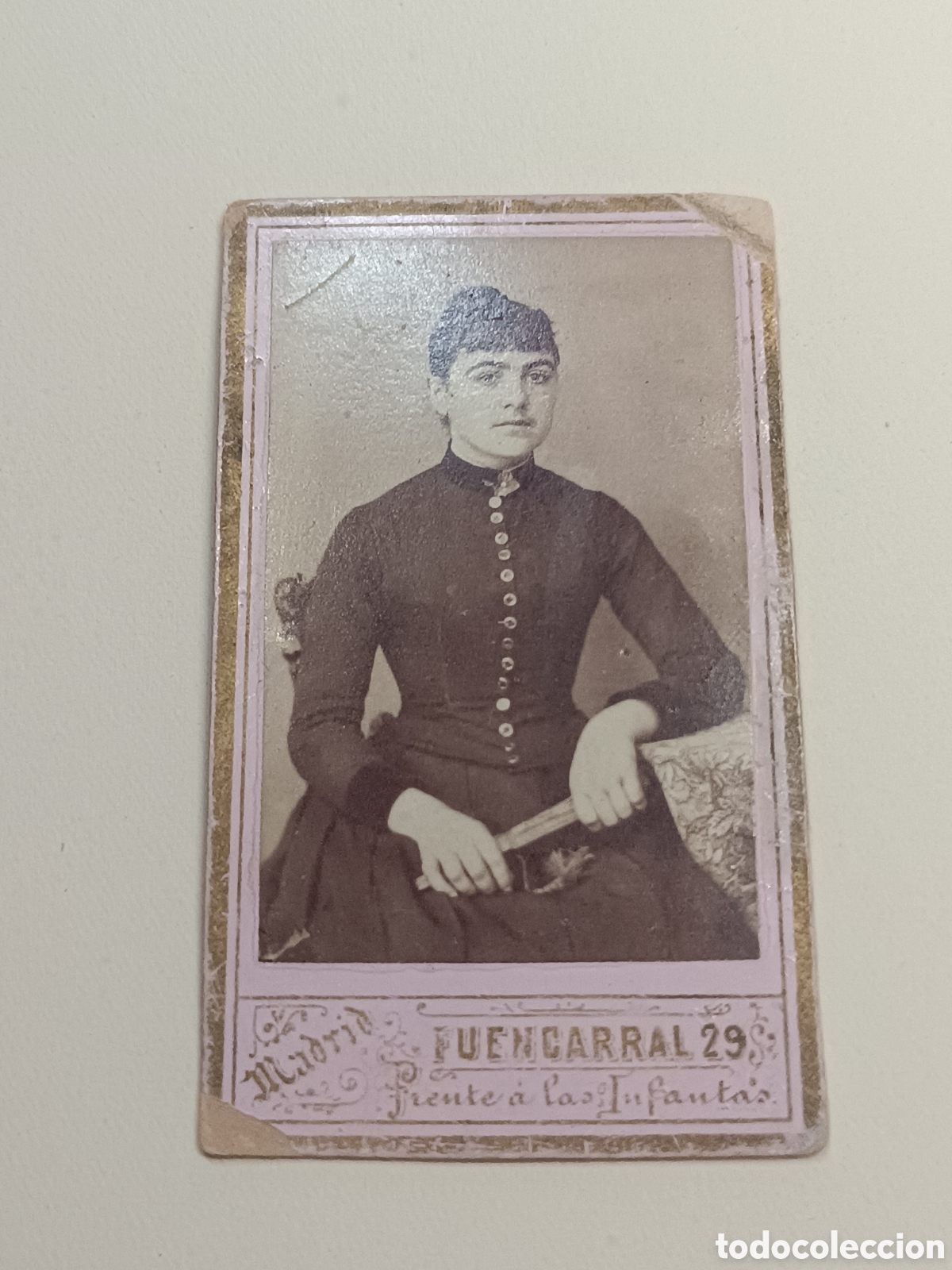 Fotograf&iacute;a antigua: FOTOGRAF&Iacute;A CARTE VISITE DE S. DAZA MADRID, FUENCARRAL 29 DAMA, 4,5x7,8 cm