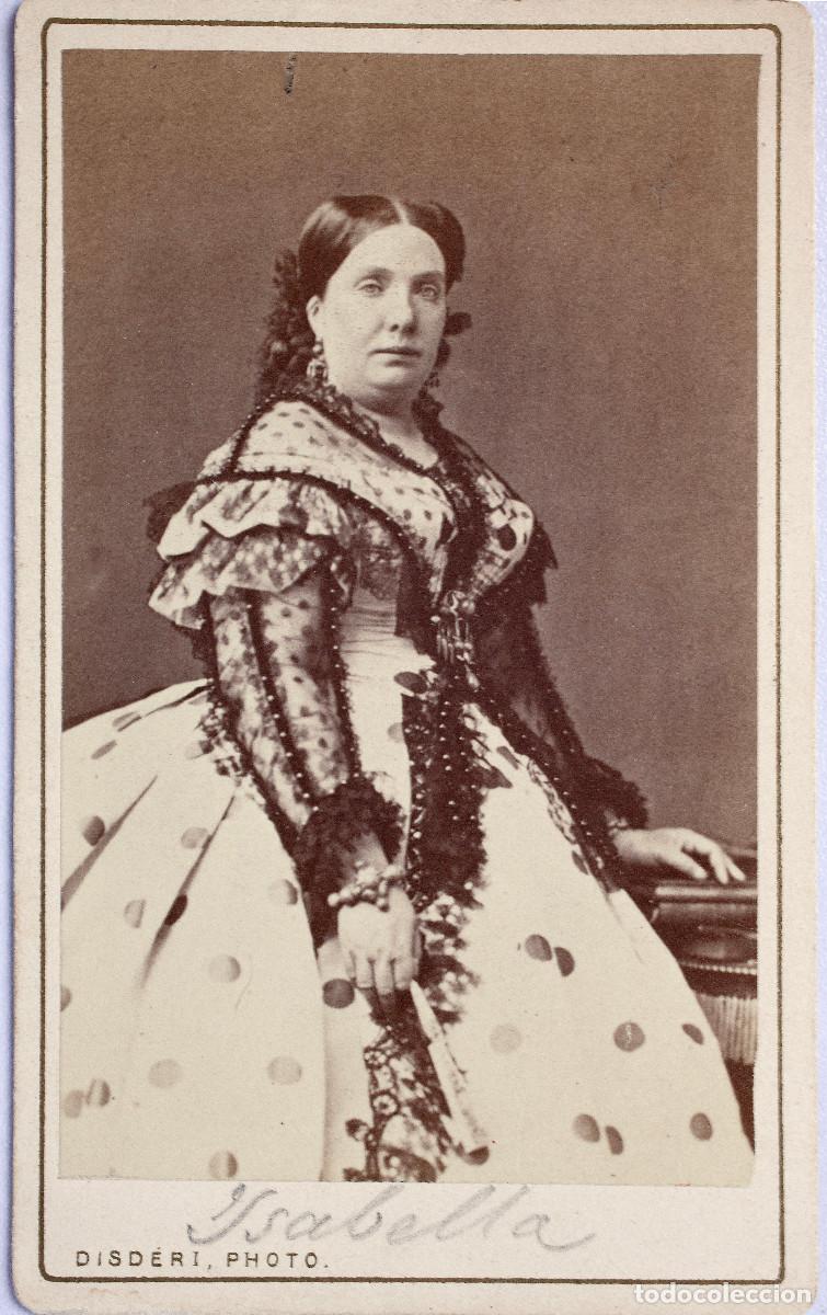 Fotograf&iacute;a antigua: ISABEL II, reina de Espa&ntilde;a, CDV, por Disd&eacute;ri.