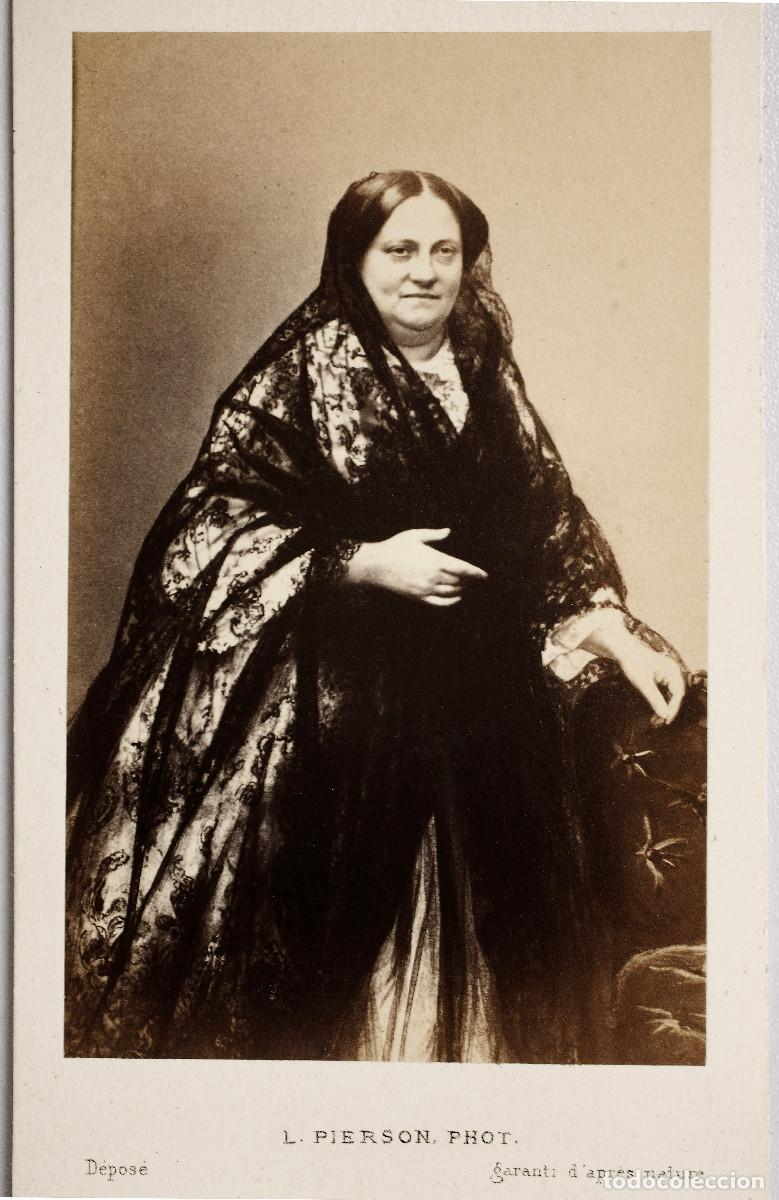 Fotograf&iacute;a antigua: MAR&Iacute;A CRISTINA DE BORB&Oacute;N DOS SICILIAS, reina de Espa&ntilde;a y esposa de Fernando VII, CDV.
