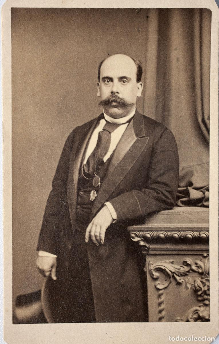 Fotograf&iacute;a antigua: EMILIO CASTELAR, PRESIDENTE DE LA 1&ordf; REP&Uacute;BLICA ESPA&Ntilde;OLA. CDV.