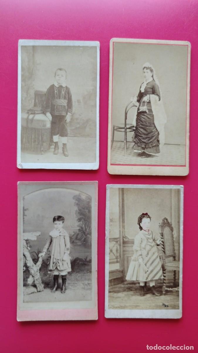Fotograf&iacute;a antigua: A. CAPMANY.-CAPMANY.-J. DIAMANT.-GOREZE.-CARTES DE VISITE.-LOTE DE 4 FOTOGRAFIAS.-MATARO.-SIGLO XIX.