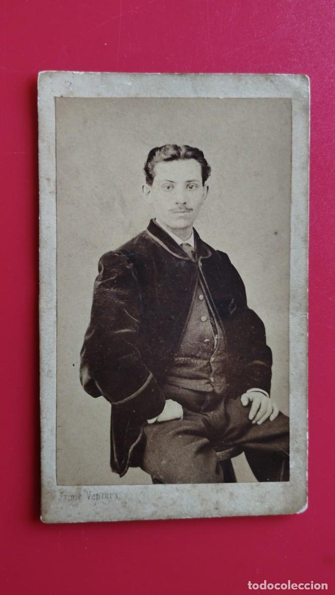 Fotograf&iacute;a antigua: JAIME VENTURA.-PINTOR.-FOTOGRAFO.-CARTE DE VISITE.-FOTOGRAFIA ANTIGUA.-BARCELONA.-SIGLO XIX.