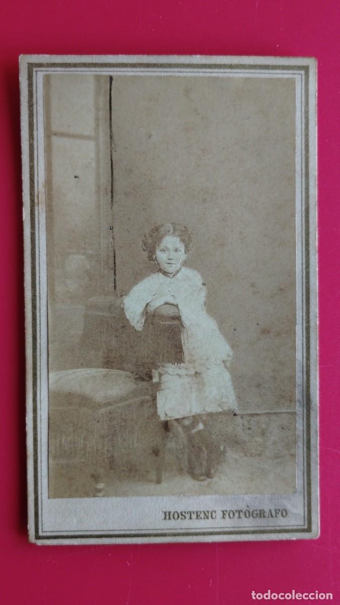 Fotograf&iacute;a antigua: HOSTENC.-FOTOGRAFO.-CARTE DE VISITE.-FOTOGRAFIA ANTIGUA.-BARCELONA.-SIGLO XIX.