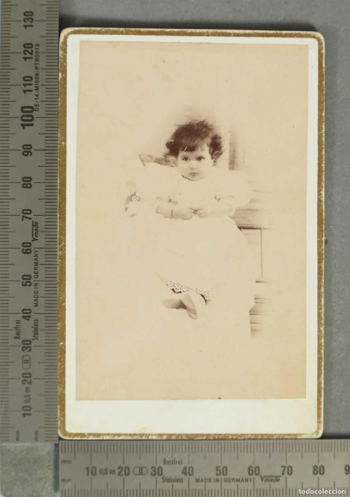 Fotograf&iacute;a antigua: CARTE DE VISITE. RETRATO NI&Ntilde;A. JULIAN MARCO SIG&Uuml;ENZA