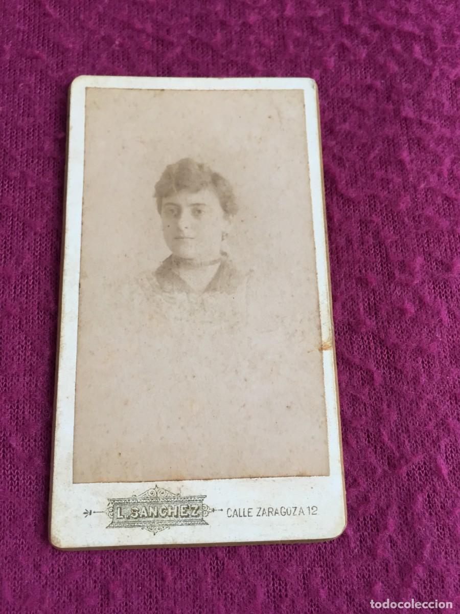 Fotograf&iacute;a antigua: FOTOGRAFIA CDV - MUJER DE EPOCA - FOTOGRAFO L. SANCHEZ VALENCIA
