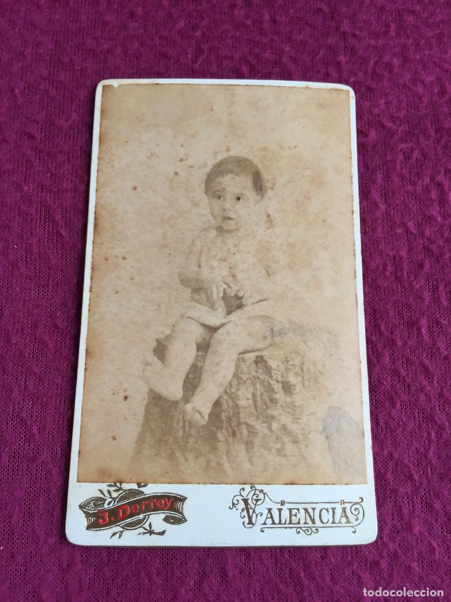 Fotograf&iacute;a antigua: Fotograf&iacute;a antigua retrato carte de visite albumina CDV CABINET Fot&oacute;grafo F. Derrey Valencia 1899