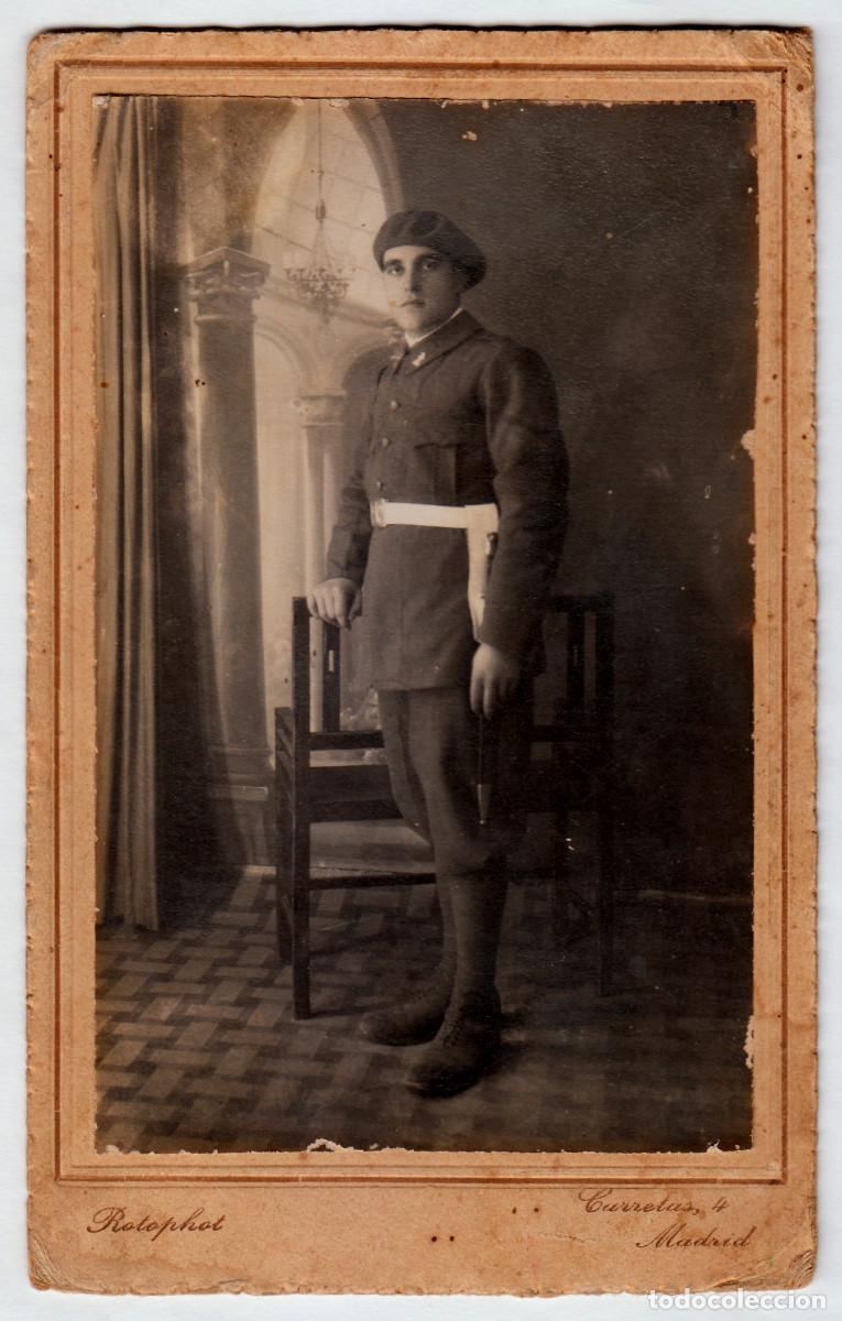 Fotograf&iacute;a antigua: Militar Ej&eacute;rcito Espa&ntilde;ol, &eacute;poca Alfonso XIII. Rotophot, Carretas 4, Madrid. A&ntilde;os 20 rc