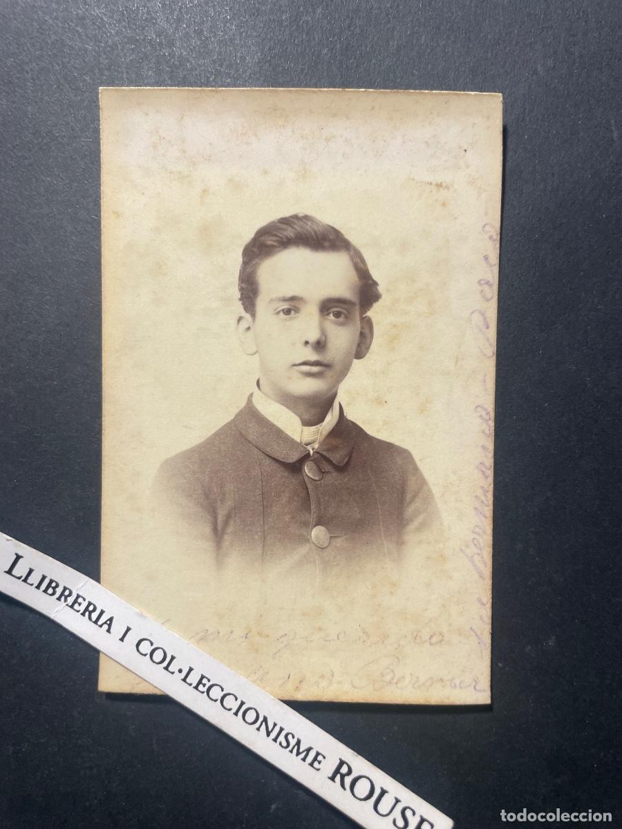 Fotograf&iacute;a antigua: ANTIGUA CARTE DE VISITE - PERSONAJE MASCULINO - 9,5X6,5 CM. ESTADO EL QUE SE VE EN LAS IMAGENES