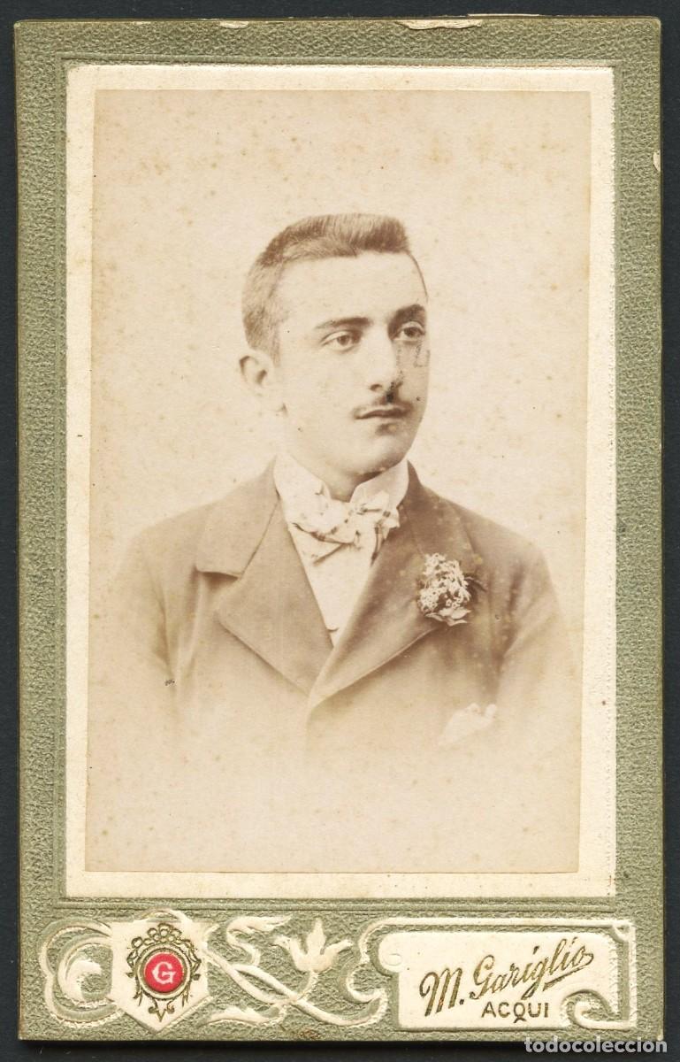Fotograf&iacute;a antigua: TARJETA DE VISITA, RETRATO FOTOGR&Aacute;FICO SE&Ntilde;OR, FOT. GARIGLIO, ITALIA