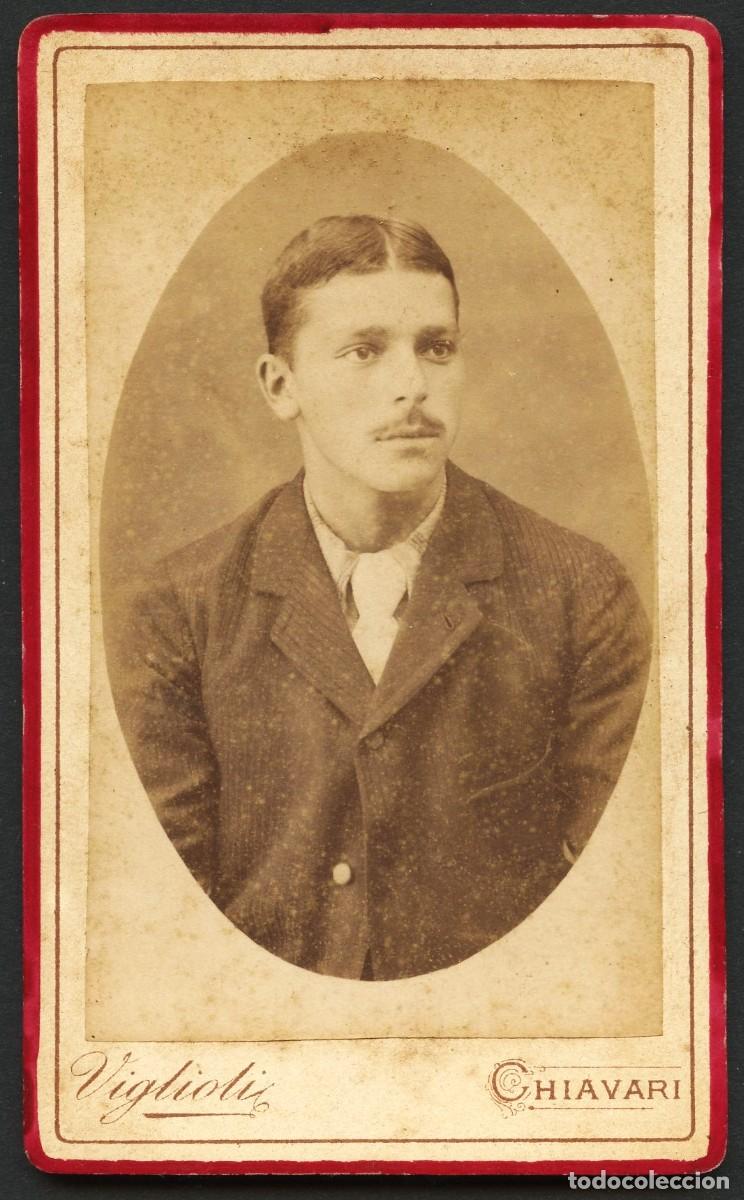 Fotograf&iacute;a antigua: TARJETA DE VISITA, RETRATO FOTOGR&Aacute;FICO SE&Ntilde;OR, FOT. VIGLIOLI, ITALIA