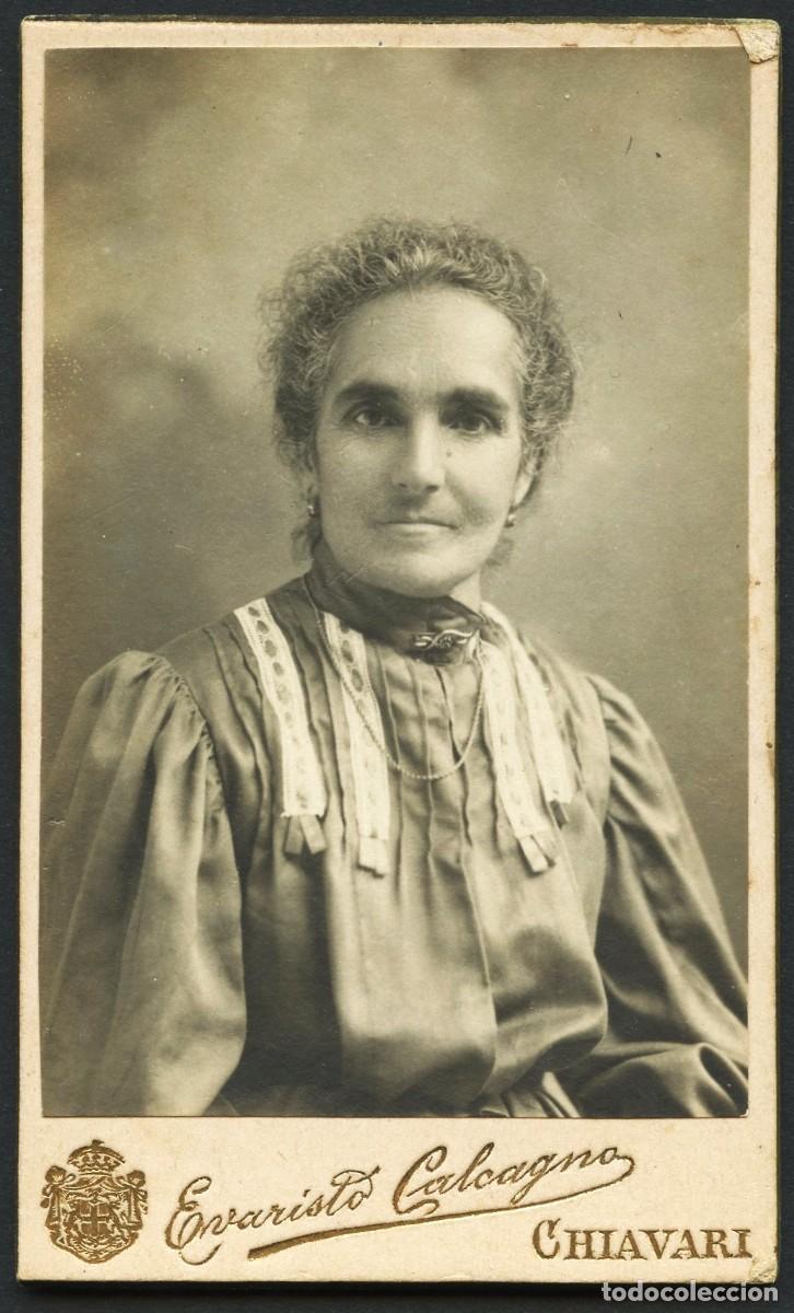 Fotograf&iacute;a antigua: TARJETA DE VISITA, RETRATO FOTOGR&Aacute;FICO SE&Ntilde;ORA, FOT. CALCAGNO, ITALIA