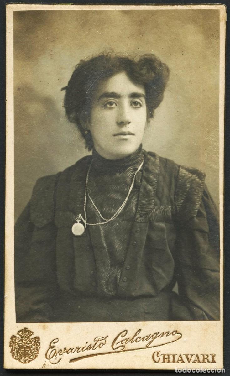 Fotograf&iacute;a antigua: TARJETA DE VISITA, RETRATO FOTOGR&Aacute;FICO SE&Ntilde;ORA, FOT. CALCAGNO, ITALIA