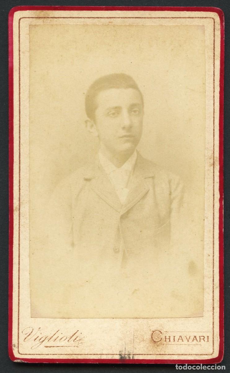 Fotograf&iacute;a antigua: TARJETA DE VISITA, RETRATO FOTOGR&Aacute;FICO SE&Ntilde;OR, FOT. VIGLIOLI, ITALIA