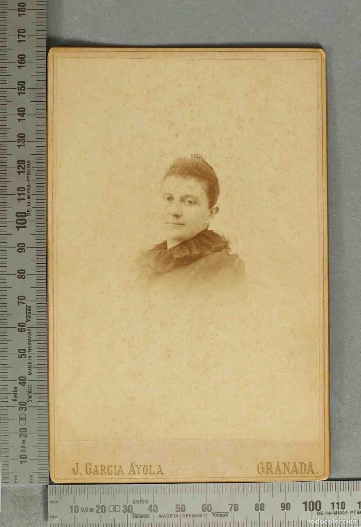 Fotograf&iacute;a antigua: CARTE DE VISITE. Retrato de mujer - Jose Garcia Ayola