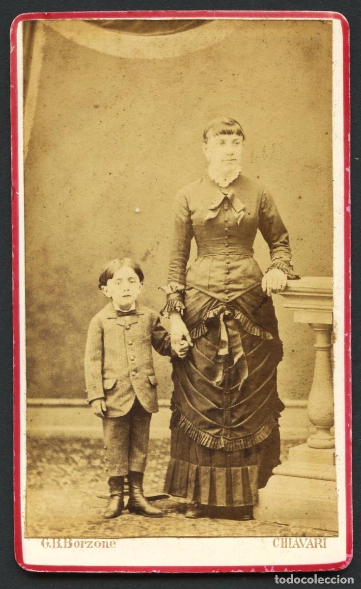 Fotograf&iacute;a antigua: TARJETA DE VISITA, RETRATO FOTOGR&Aacute;FICO FAMILIAR, FOT. BORZONE, ITALIA
