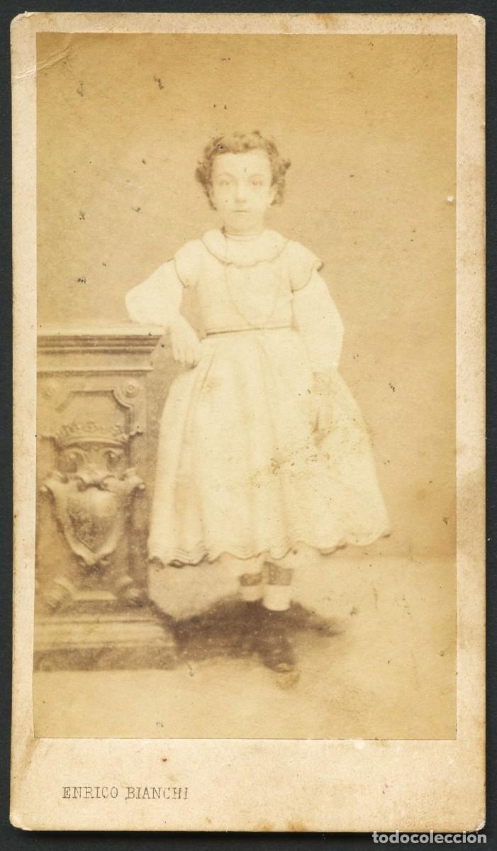 Fotograf&iacute;a antigua: TARJETA DE VISITA, RETRATO FOTOGR&Aacute;FICO NI&Ntilde;A, FOT. BIANCHI, ITALIA