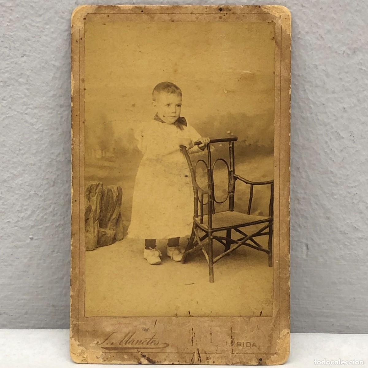 Fotograf&iacute;a antigua: ANTIGUA FOTOGRAFIA - RETRATO DE NI&Ntilde;O - CARTE DE VISITE - JOS&Eacute; MANETES, LERIDA - 135 X 85 MM / 365